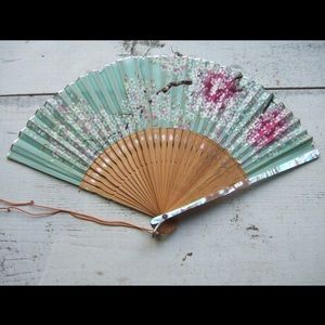 Japanese Hand Fan - Vintage - Wall Decor - Folding Fan